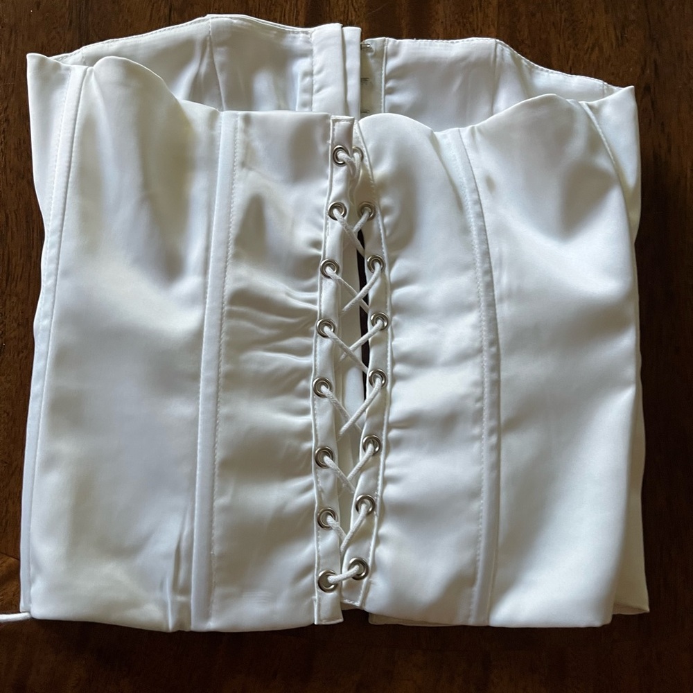 Danielle Guizio Ivory Corset Top